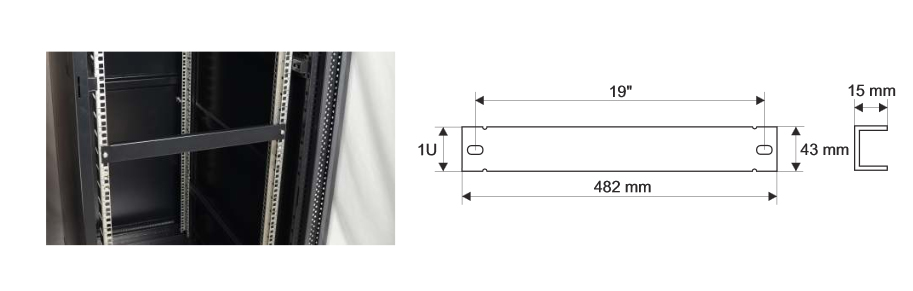 Wymiary i przykład zamocowania panelu RAPZ1