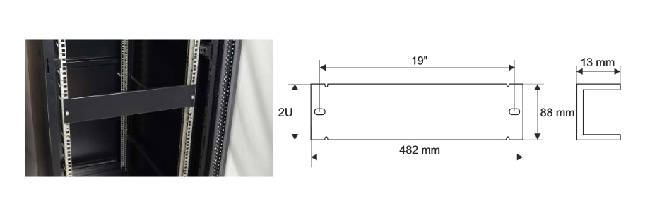 Wymiary i przykład zamocowania panelu RAPZ2