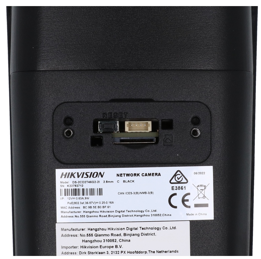 Gniazdo karty microSD w kamerze DS-2CD2T46G2-2I(BLACK)