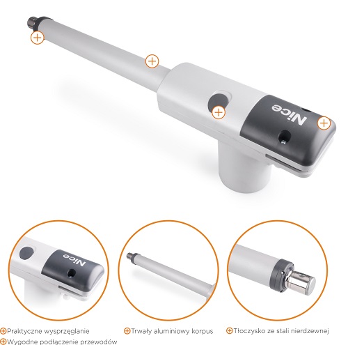 Elementy siłownika Nice TOO3000