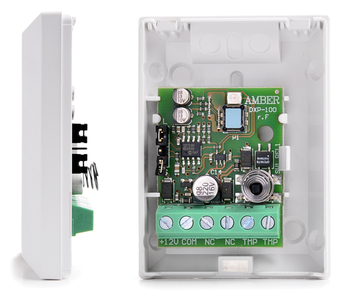 Wnętrze czujki ruchu AMBER