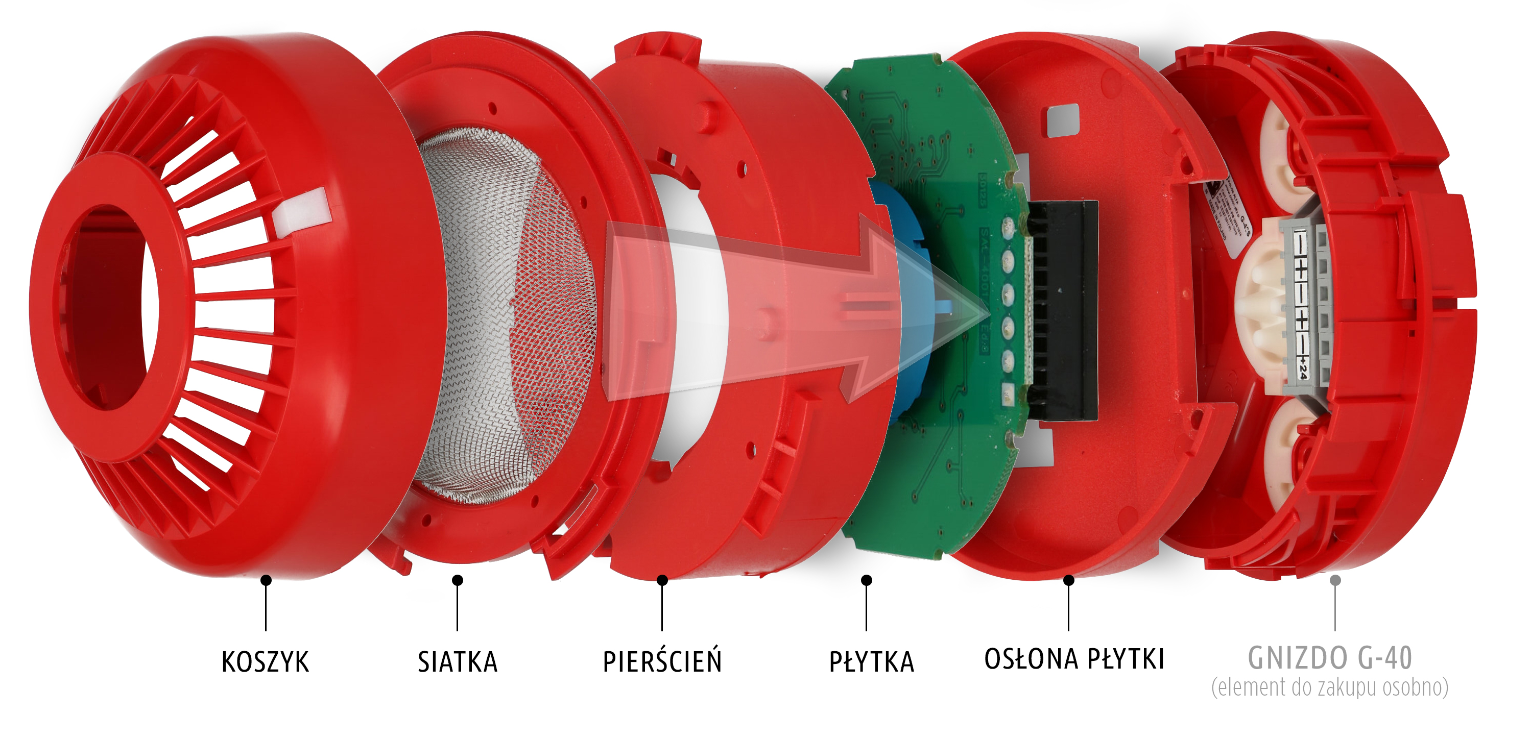 Schemat budowy sygnalizatora SAL-4001