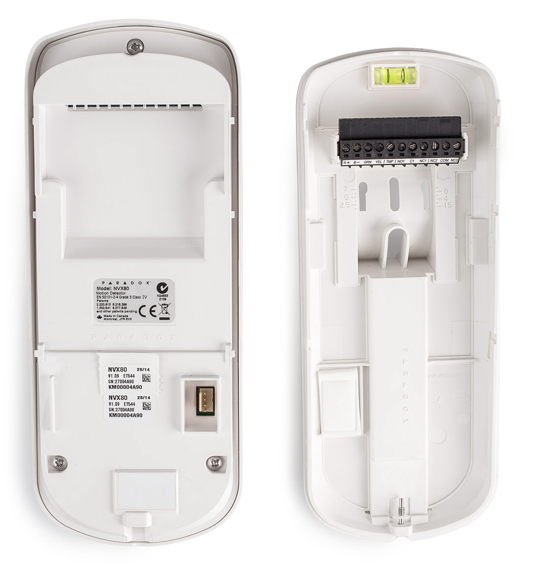 Czujka NVX80-EQ04 po zdjęciu obudowy