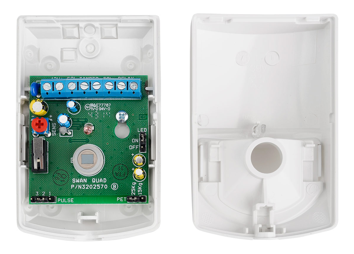 Wnętrze czujki ruchu SWAN QUAD