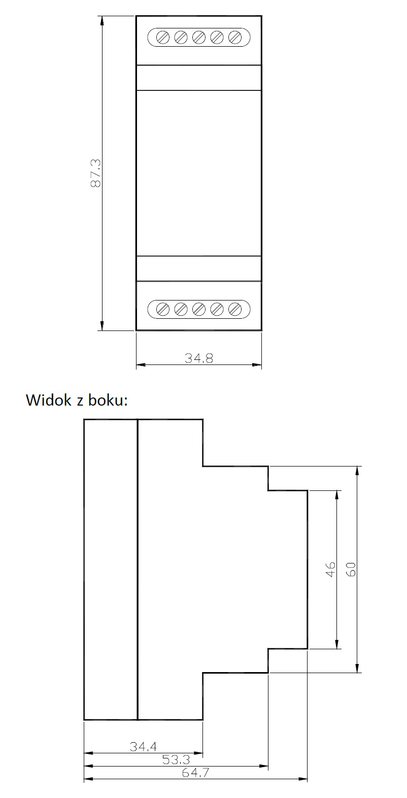 Adapter wymiary