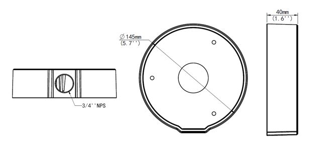 Wymiary uchwytu BCS-P-A171-G
