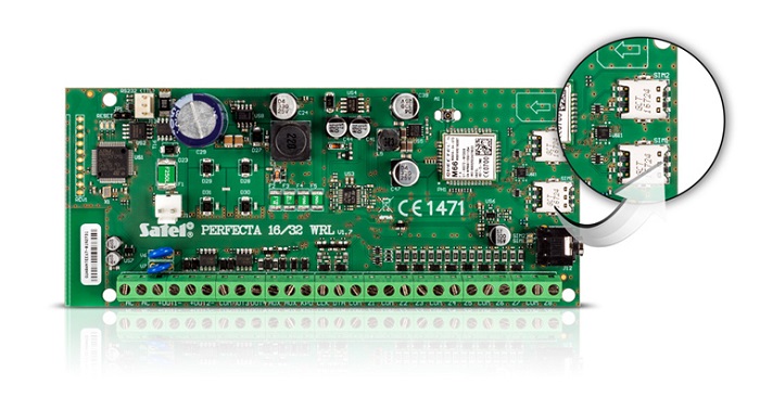 Gniazda na dwie karty SIM w centrali PERFECTA 16