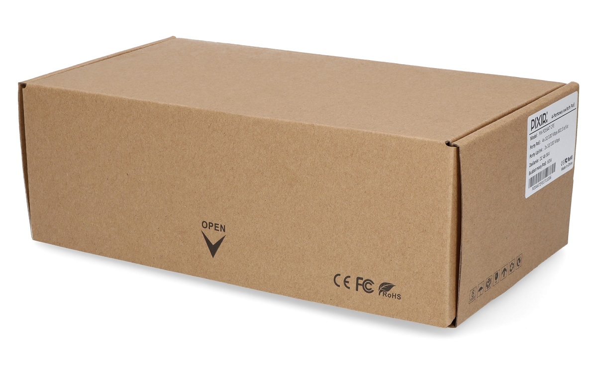 Opakowanie switcha PIX-POE8AT-2FE