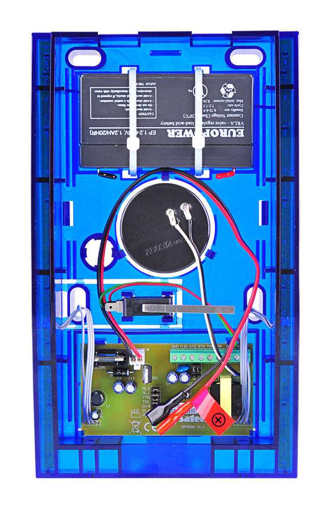 Wnętrze sygnalizatora SP-4006 BL