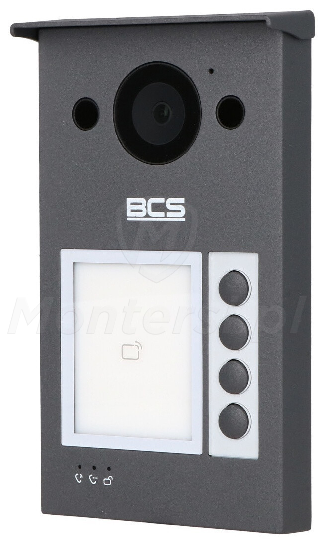 BCS-PANX401G-2 - Uniwersalny panel bramowy IP, 2-wire, Mifare, IK08, 1 - 4 abonentów