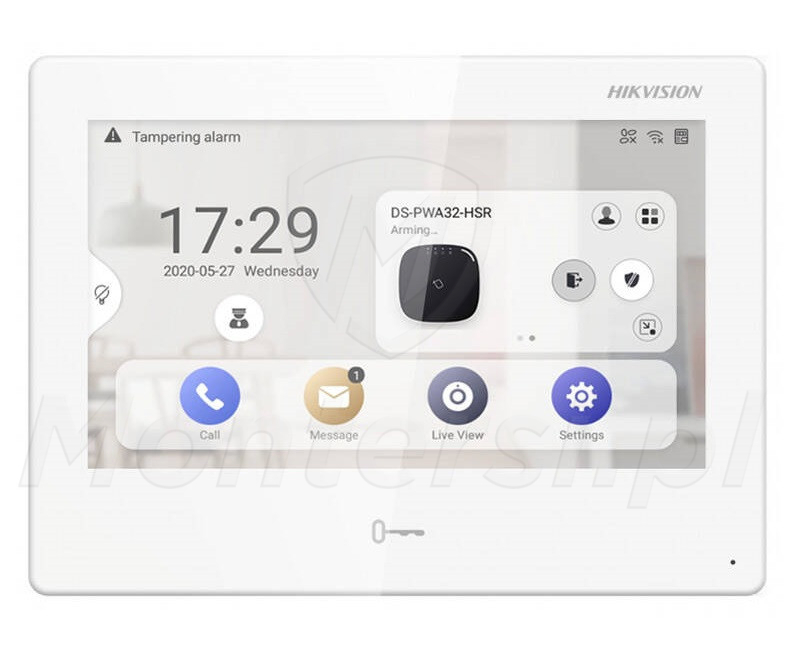 DS-KH9310-WTE1(B) - Monitor głośnomówiący IP 7"