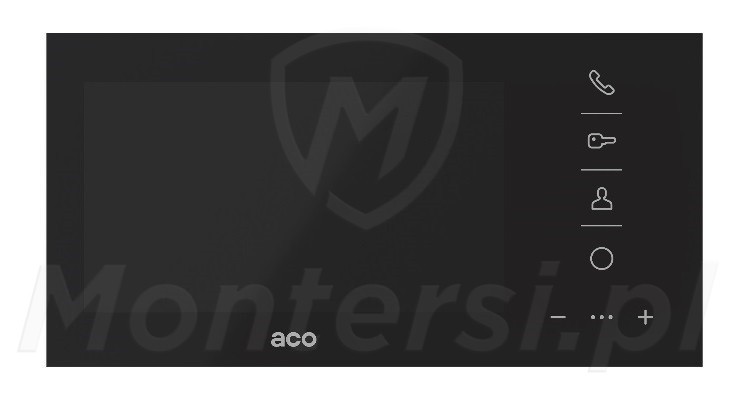 GLASS-PRO-7 BK - Monitor głośnomówiący 7"