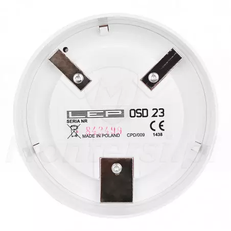 Spód czujki dymu OSD23
