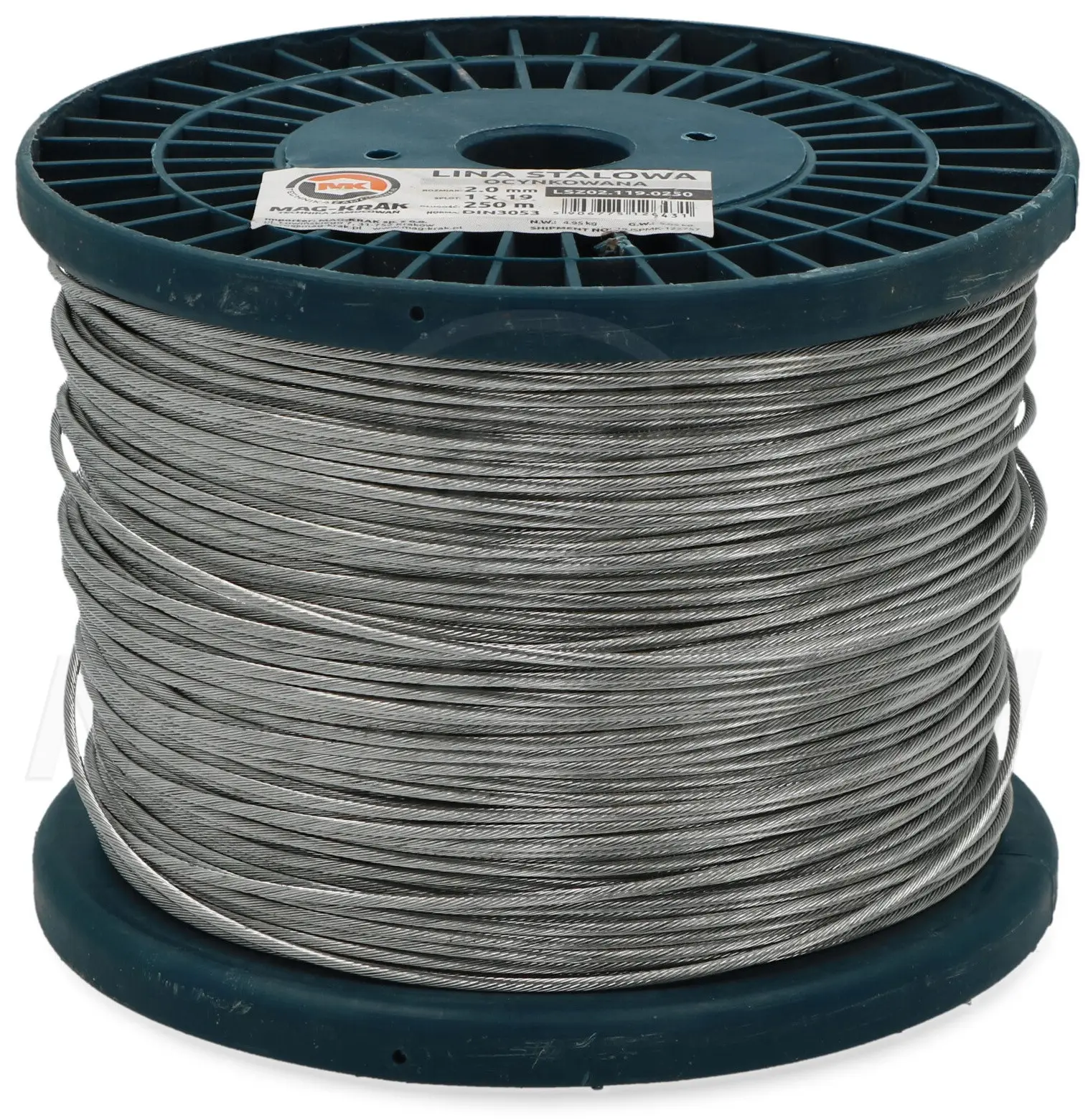 Linka stalowa 2mm - 1x19 - 250m