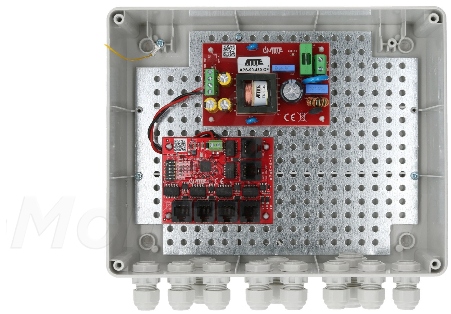 IP-5-11-L2 - Zasilacz impulsowy 5x PoE, 1x UPLINK, 96W, IP56, ATTE