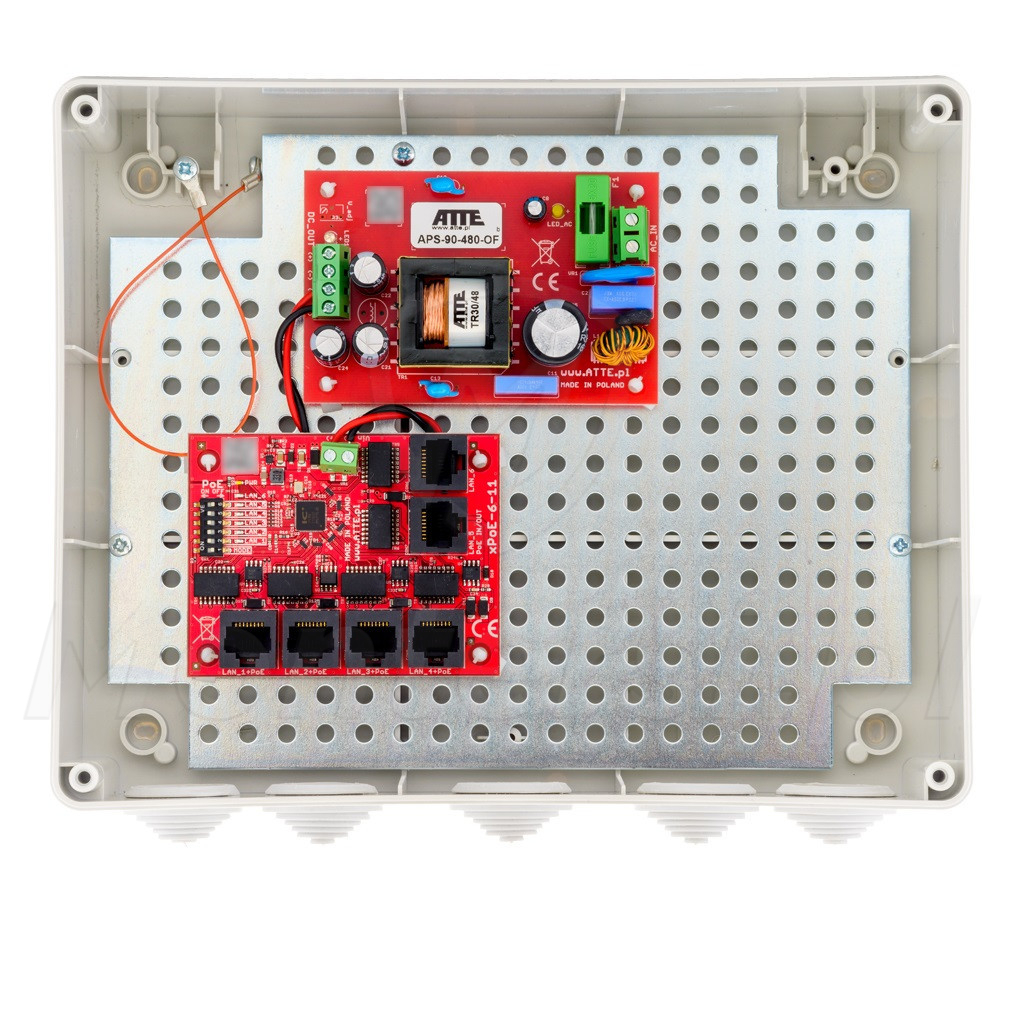 IP-5-11-L3 - Zasilacz impulsowy 5x PoE, 1x UPLINK, 96W, ATTE