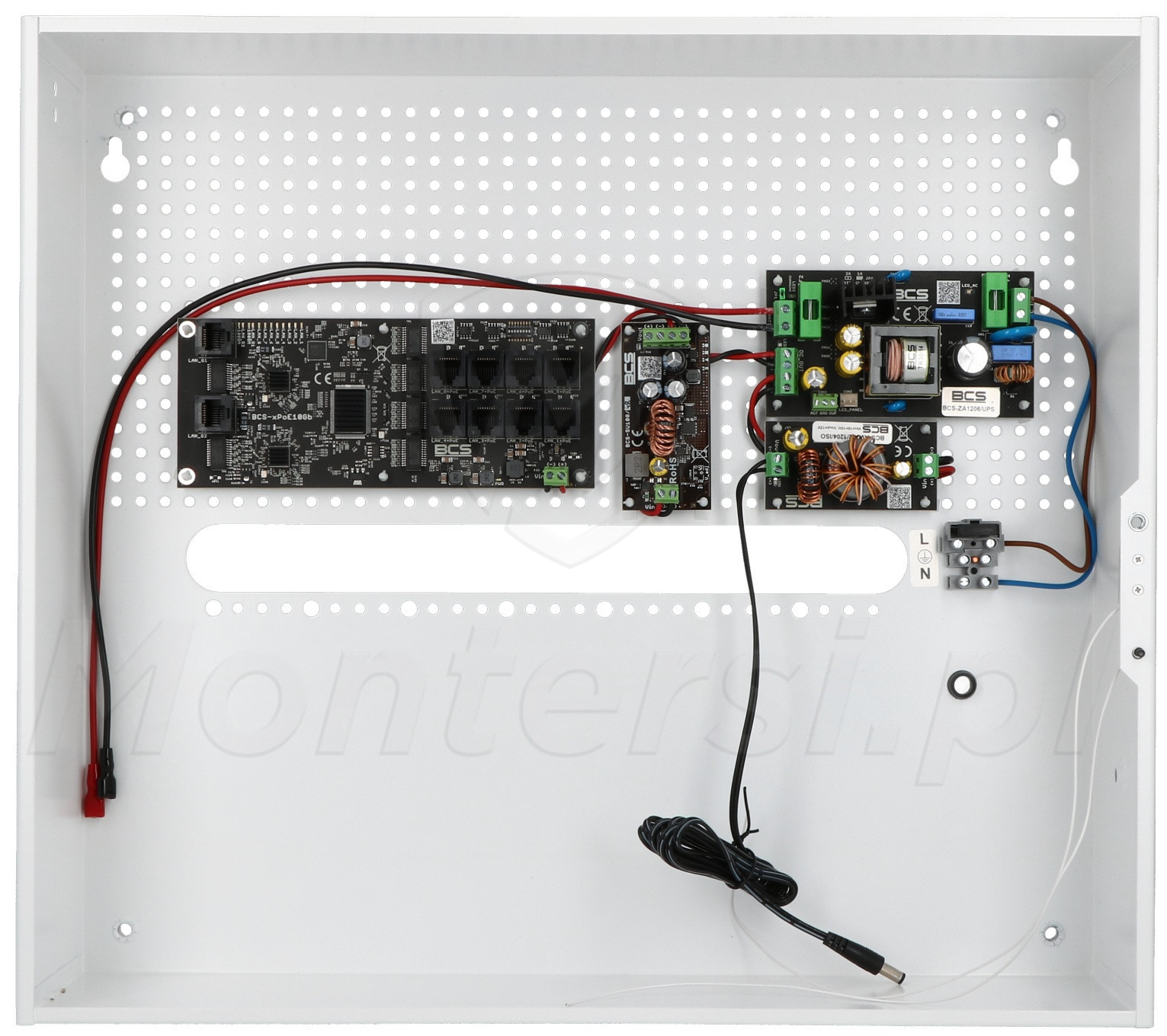BCS-UPS/IP8Gb/E-S - Zasilacz buforowy 8x PoE, 2x UPLINK, 72W
