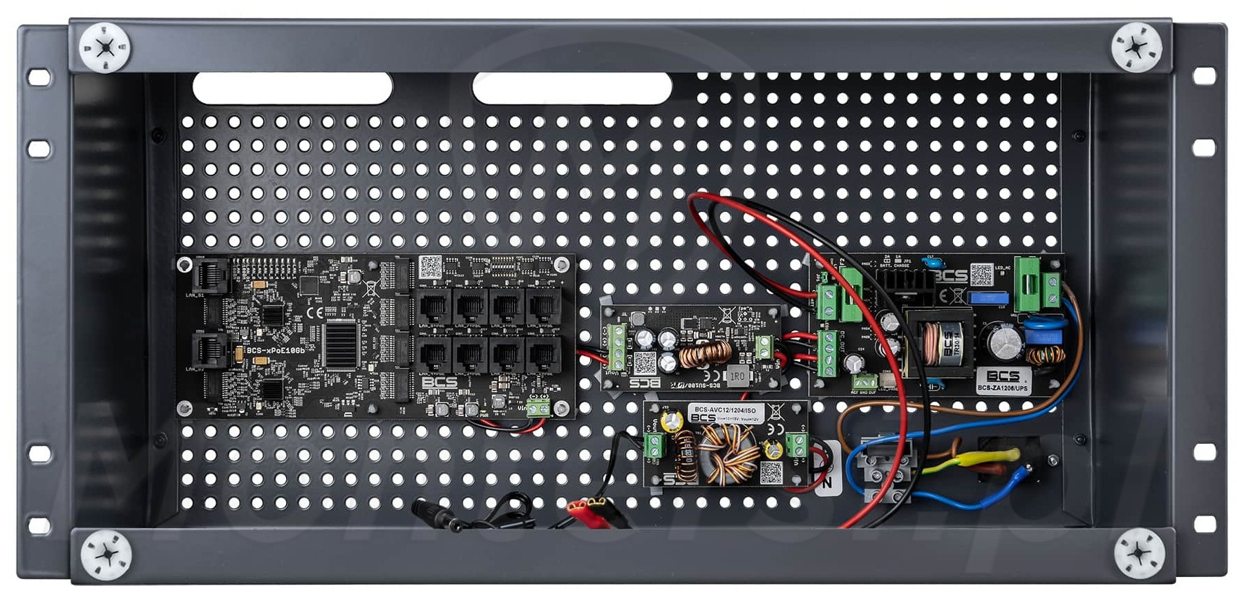 BCS-UPS/IP8Gb/E-S/RACK5U - Zasilacz buforowy 8x PoE, 2x UPLINK, 72W