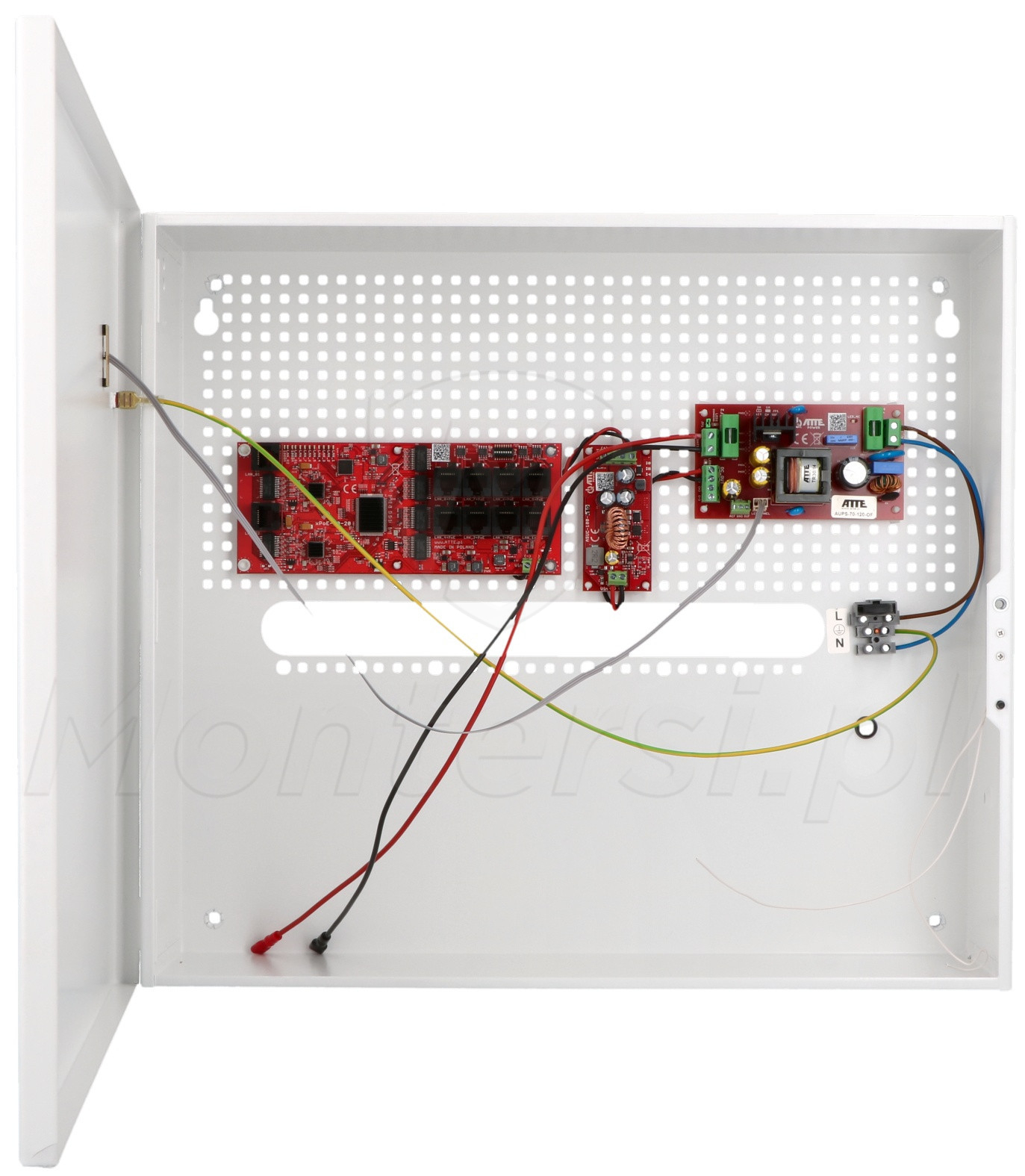IPUPS-8-20-H - Zasilacz buforowy 8x PoE, 2x UPLINK, 72W, ATTE