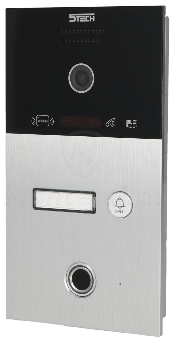 84253 FHD - 1 abonentowy panel bramowy 5TECH, 2Mpx, RFID, Czytnik palca