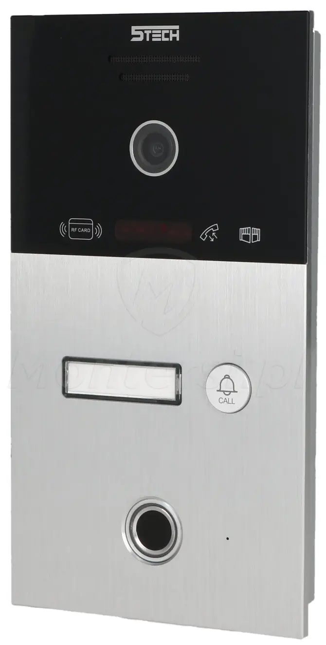 84253 FHD - 1 abonentowy panel bramowy 5TECH, 2Mpx, RFID, Czytnik palca