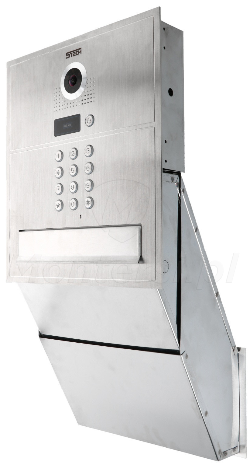 84218 - 1-abonentowy panel bramowy, skrzynka na listy, skośna