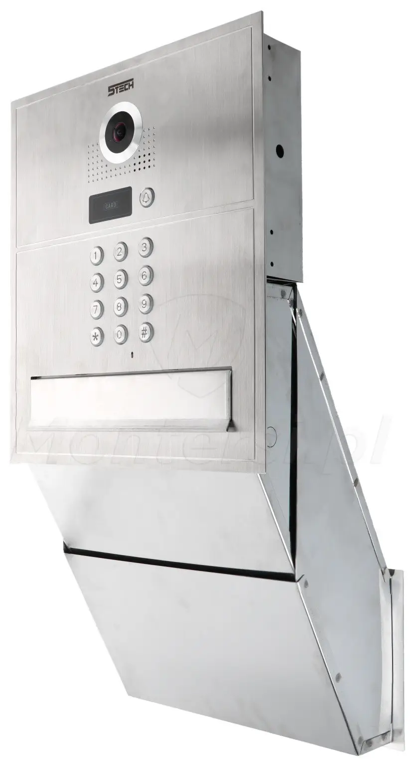 84218 - 1-abonentowy panel bramowy, skrzynka na listy, skośna