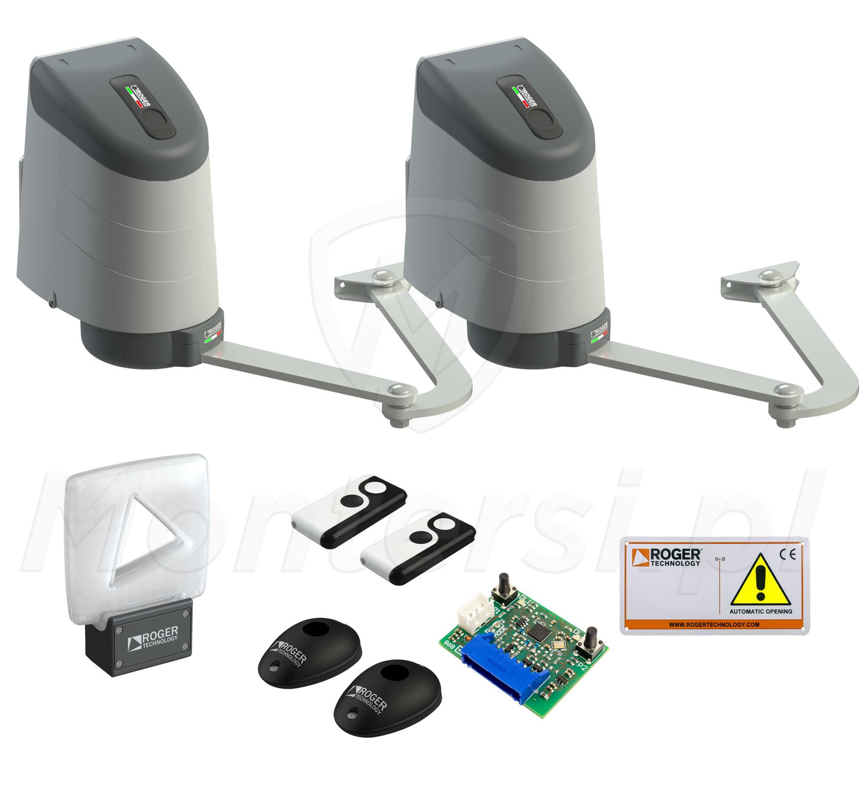 KIT AY/255/L - AYRON - Zestaw do bramy skrzydłowej 2,5m/250kg Roger