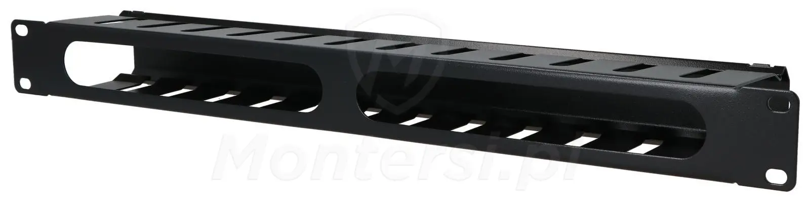 PIX-R19-CMC-1U-B - Organizer kabli 1U z pokrywą