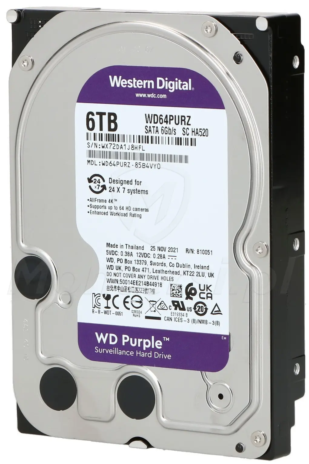WD64PURZ - Dysk twardy 6 TB WD Purple