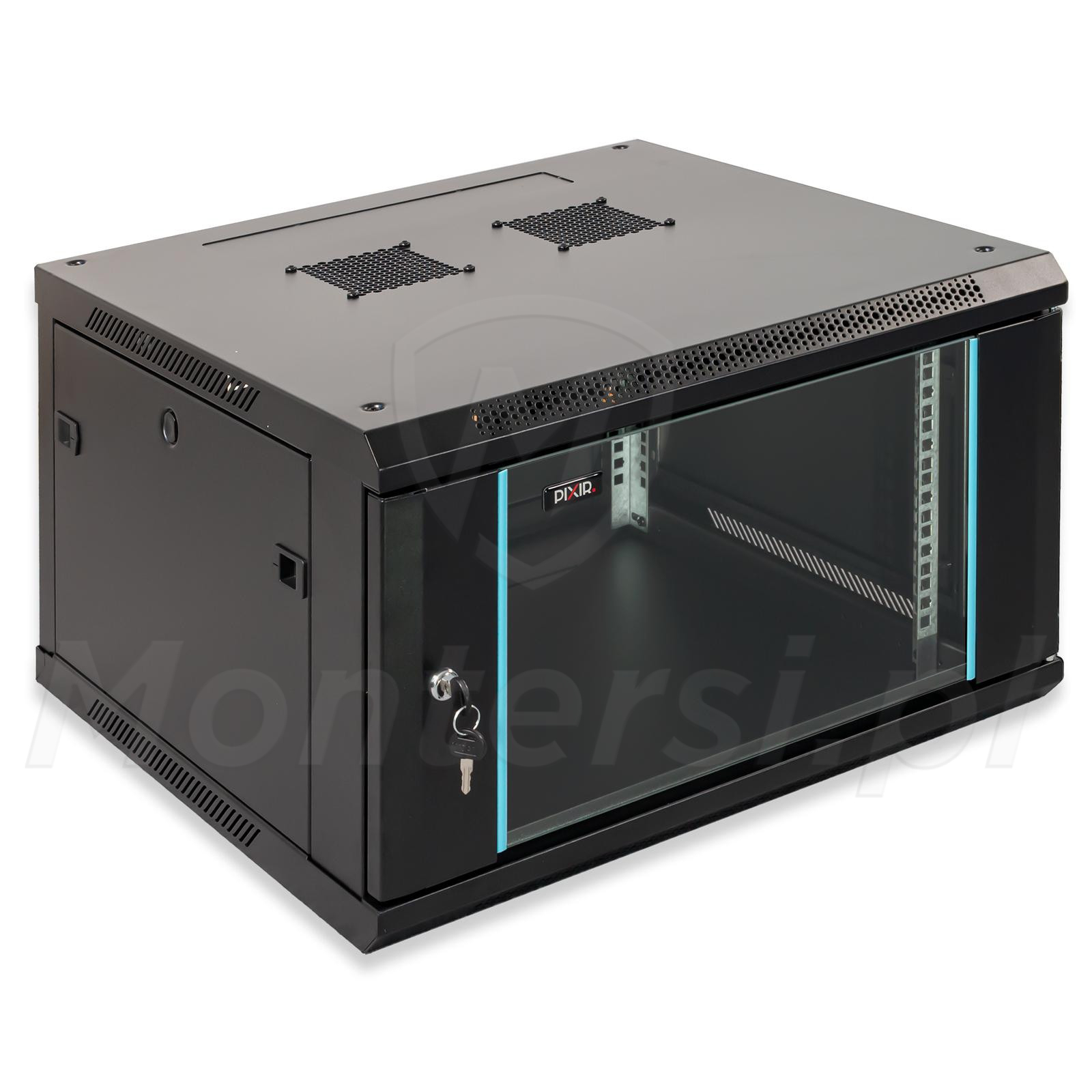 PIX-R19W-6U-600-B - Szafa wisząca 6U