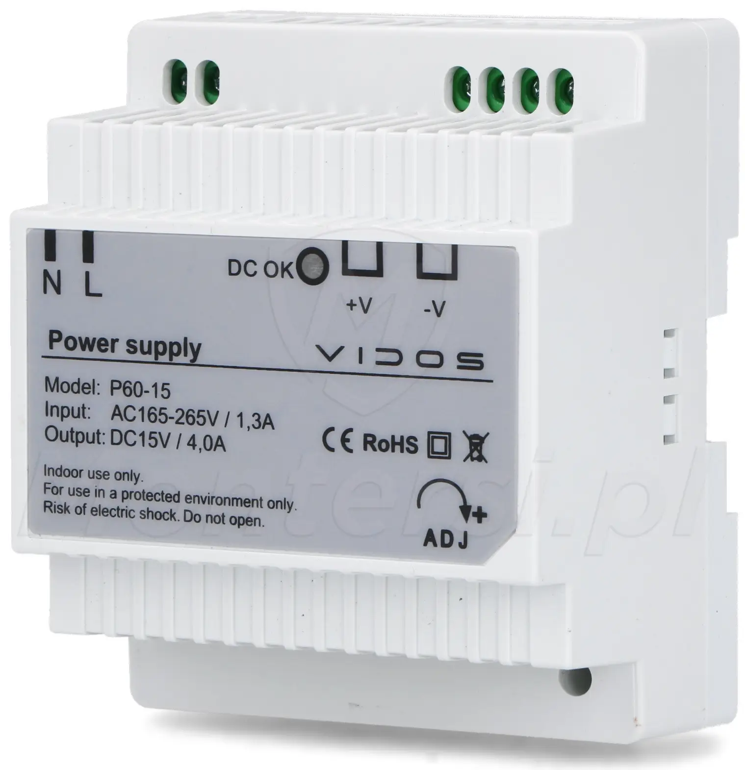 P60/15 - Zasilacz na szynę DIN, 14.5 V DC, 4 A