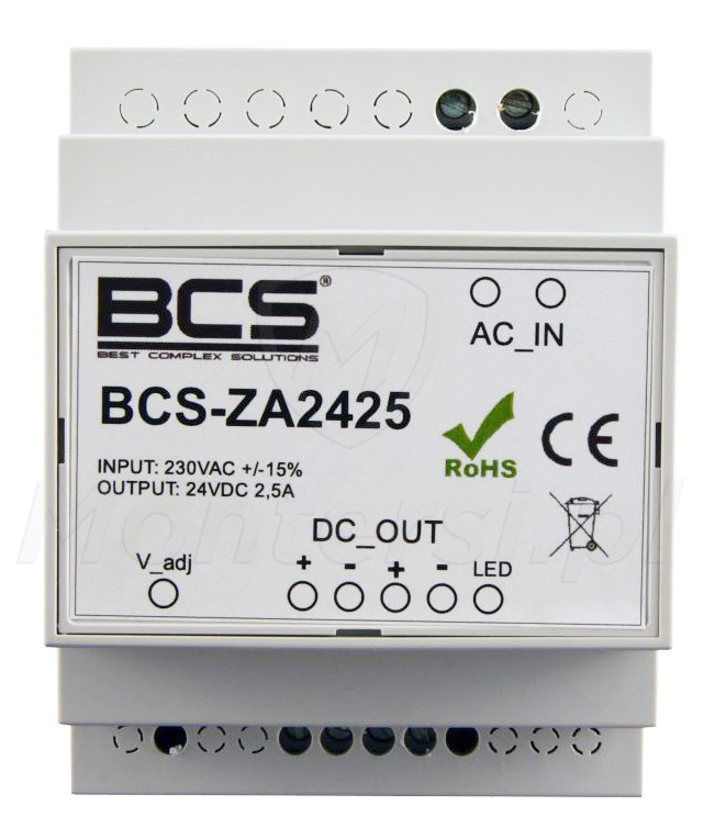 BCS-ZA2425 - Zasilacz impulsowy 24V/2.5A