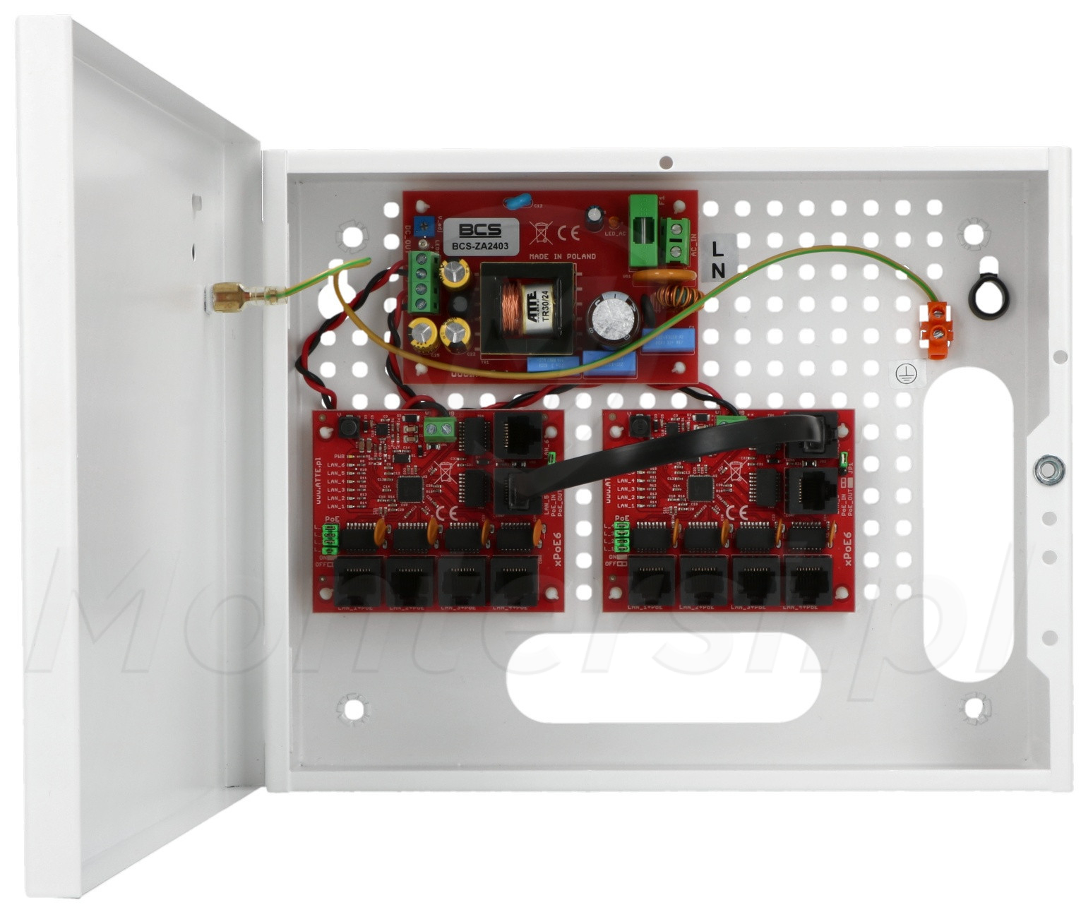 BCS-SP0812 - Zestaw PoE do zasilania wideodomofonów IP