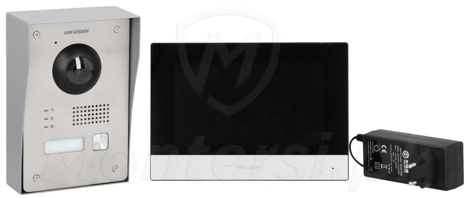 DS-KIS703Y-P - Zestaw wideodomofonu z monitorem i zasilaczem