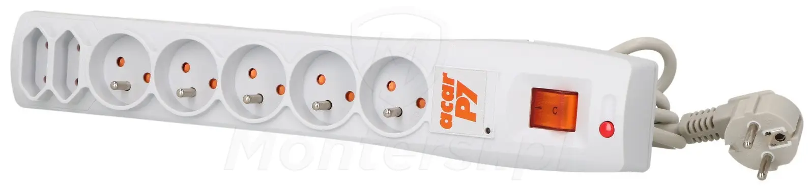 ACAR P7 - Listwa zasilająca 230V, 2300W, 1.5m szara