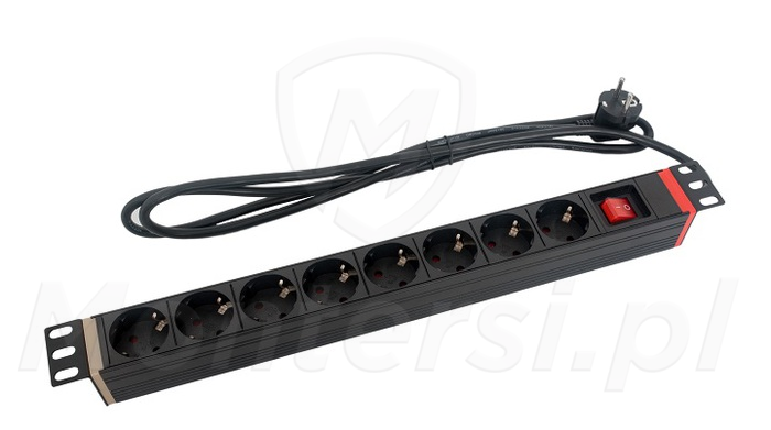 LZ1U8GW - Listwa zasilająca 8 x 230V z wyłącznikiem