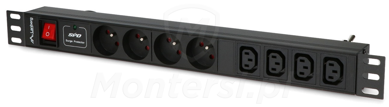 PDU 19" - Listwa zasilająca LANBERG 4 x 230 V, 16 A