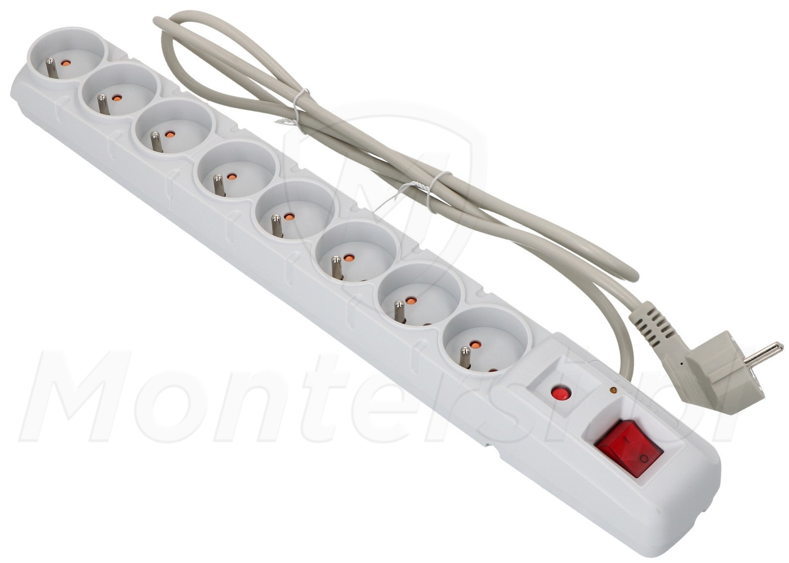 ACAR S8 - Listwa zasilająca 230V, 2300W, 1.5m szara