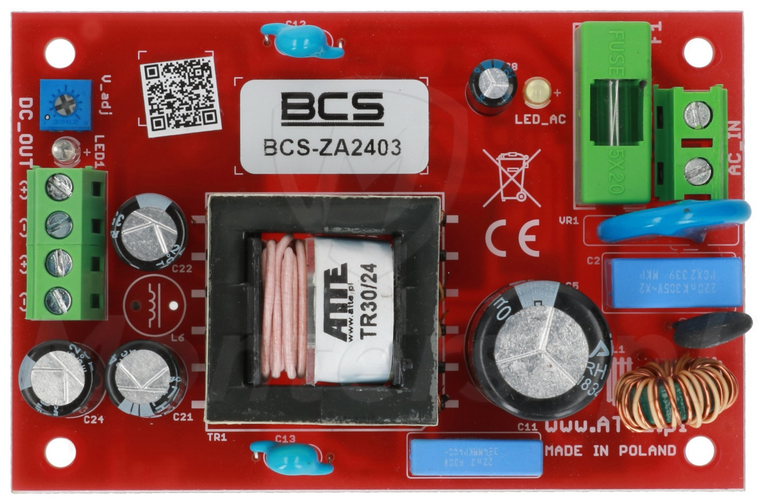 BCS-ZA2403 - Zasilacz impulsowy 24V/3A