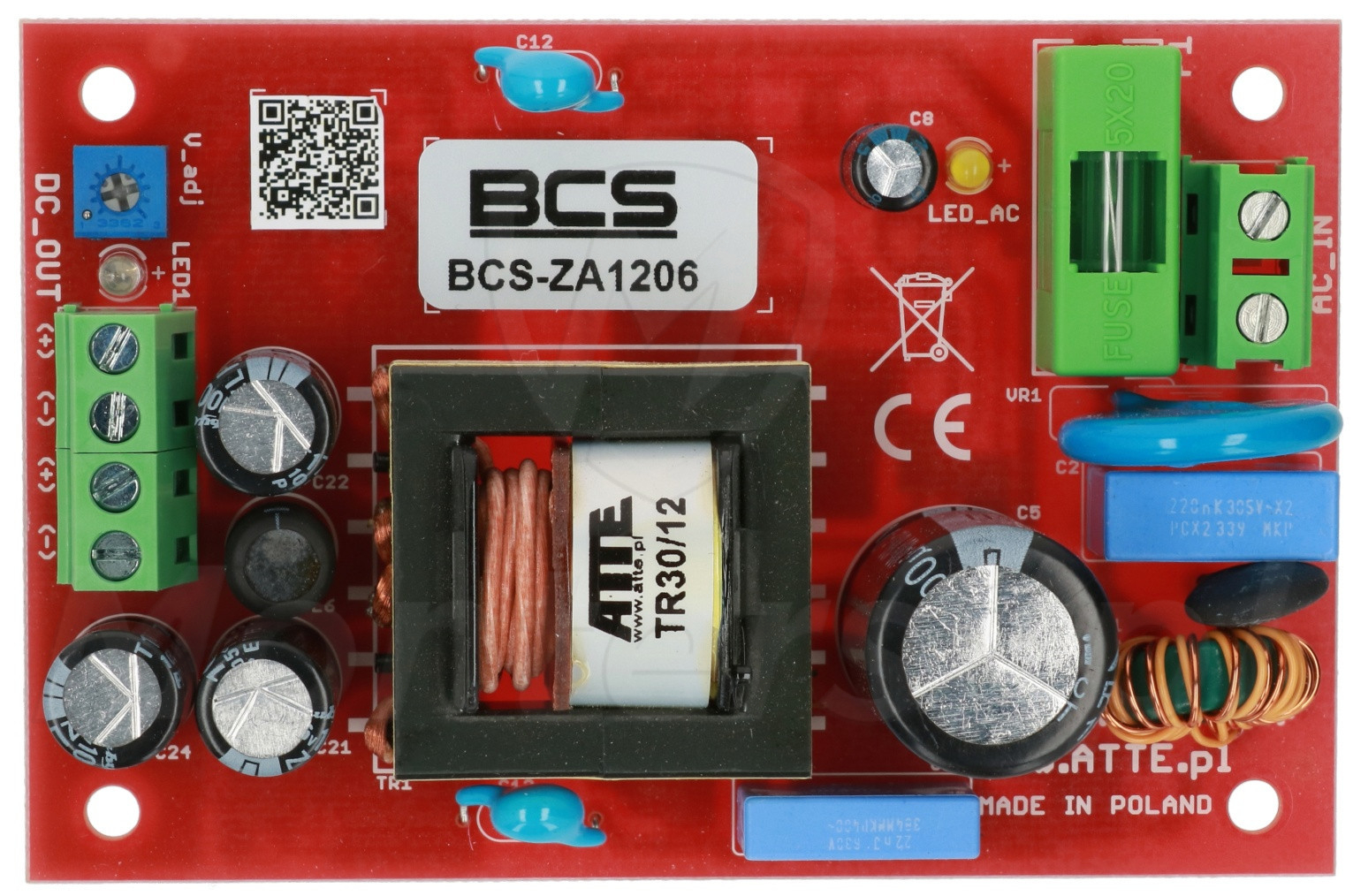 BCS-ZA1206 - Zasilacz impulsowy 12V/6A