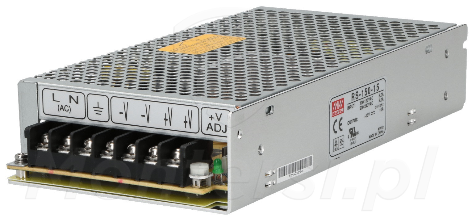 RS-150-15 - Zasilacz impulsowy 15V / 1x10A
