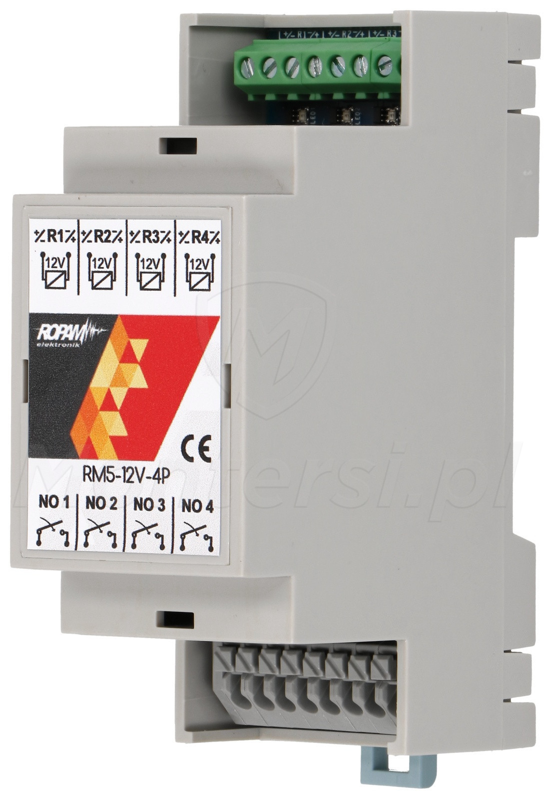 RM5-12V-4P - Moduł przekaźnikowy 4 kanałowy, DIN