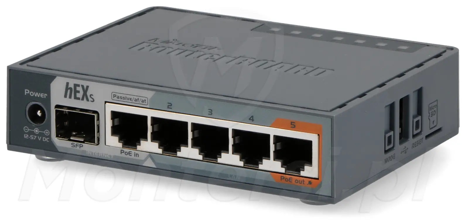 hEX S - Router przewodowy Mikrotik z portem SFP i PoE, RB760IGS