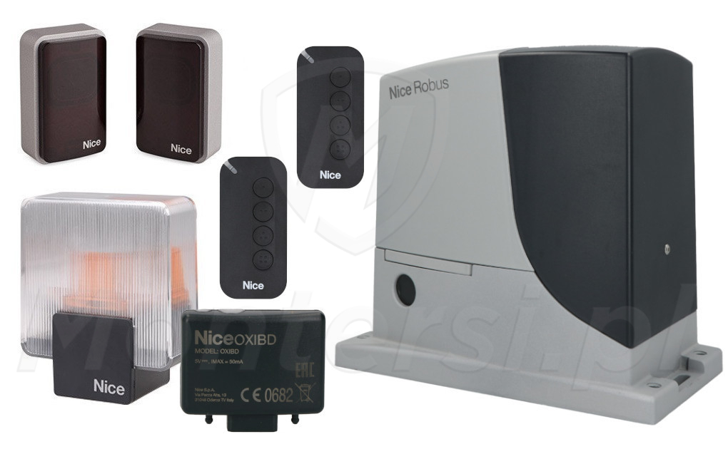 ROBUS 600 - Zestaw do bram przesuwnych do 600kg (RB600BDKCE + pilot + ELDC)