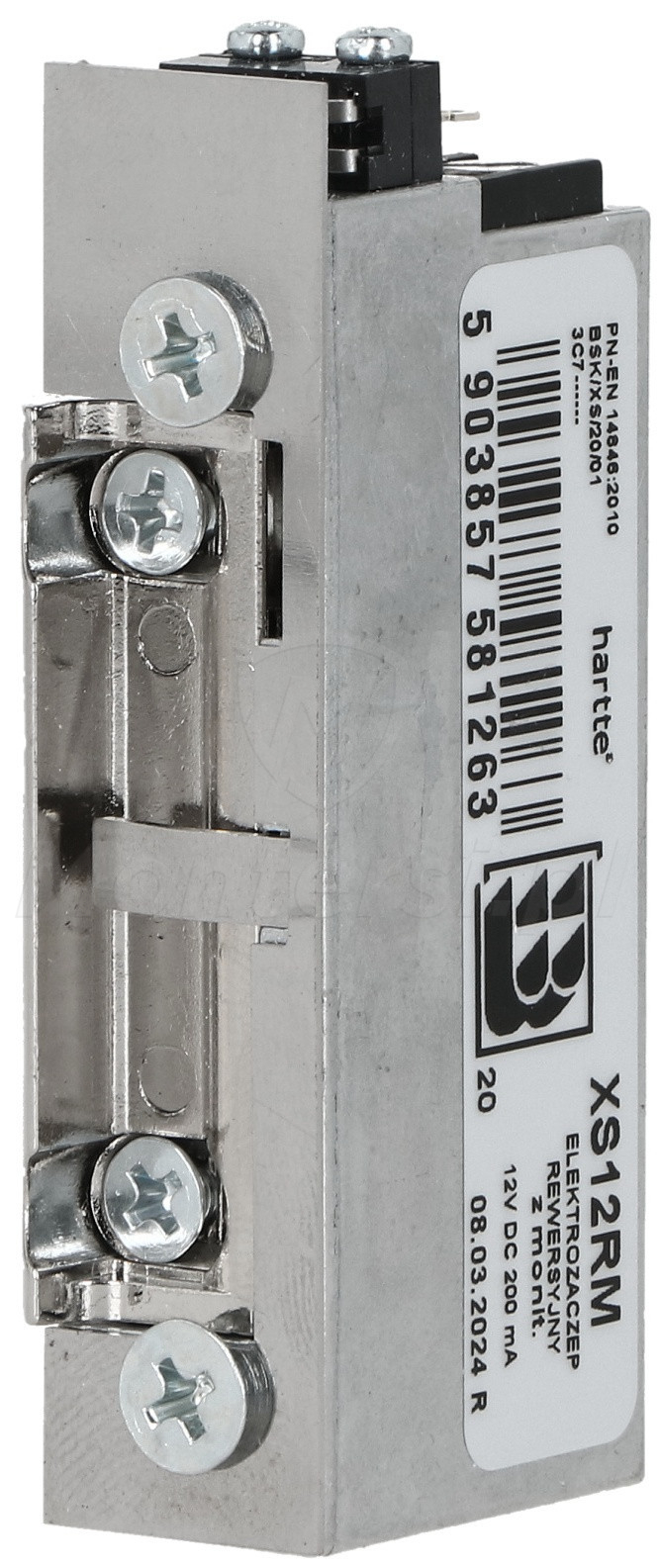 XS12RM - Elektrozaczep rewersyjny z sygnalizacją