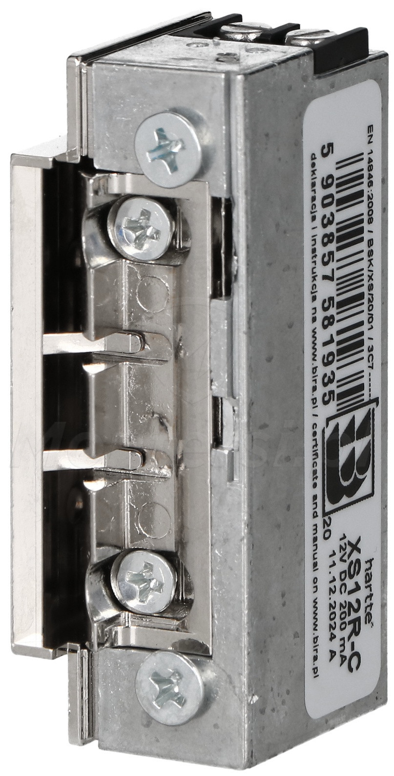 XS12R-C - Elektrozaczep rewersyjny z wyślizgiem