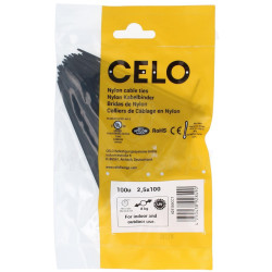 Opaska kablowa czarna 2,5 x...