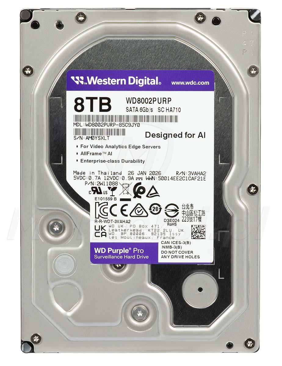 WD8002PURP - Dysk twardy 8 TB WD Purple