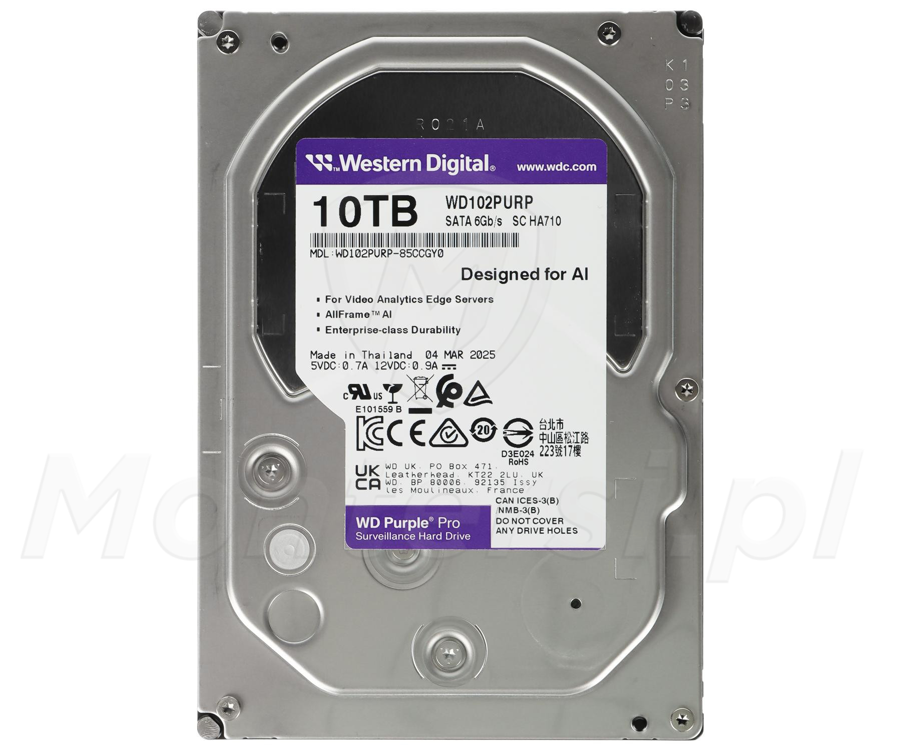 WD102PURP - Dysk twardy 10 TB WD Purple